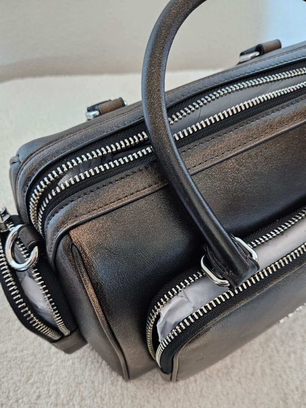 Rowan Satchel With Pockets In Loved Leather - Picture 7 of 10